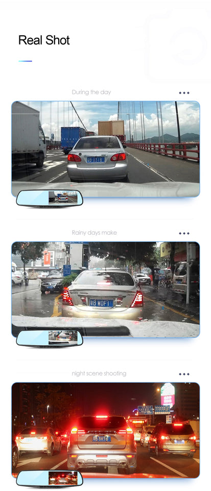 Retrovisor DualCam com Câmera de Ré e Visão Noturna