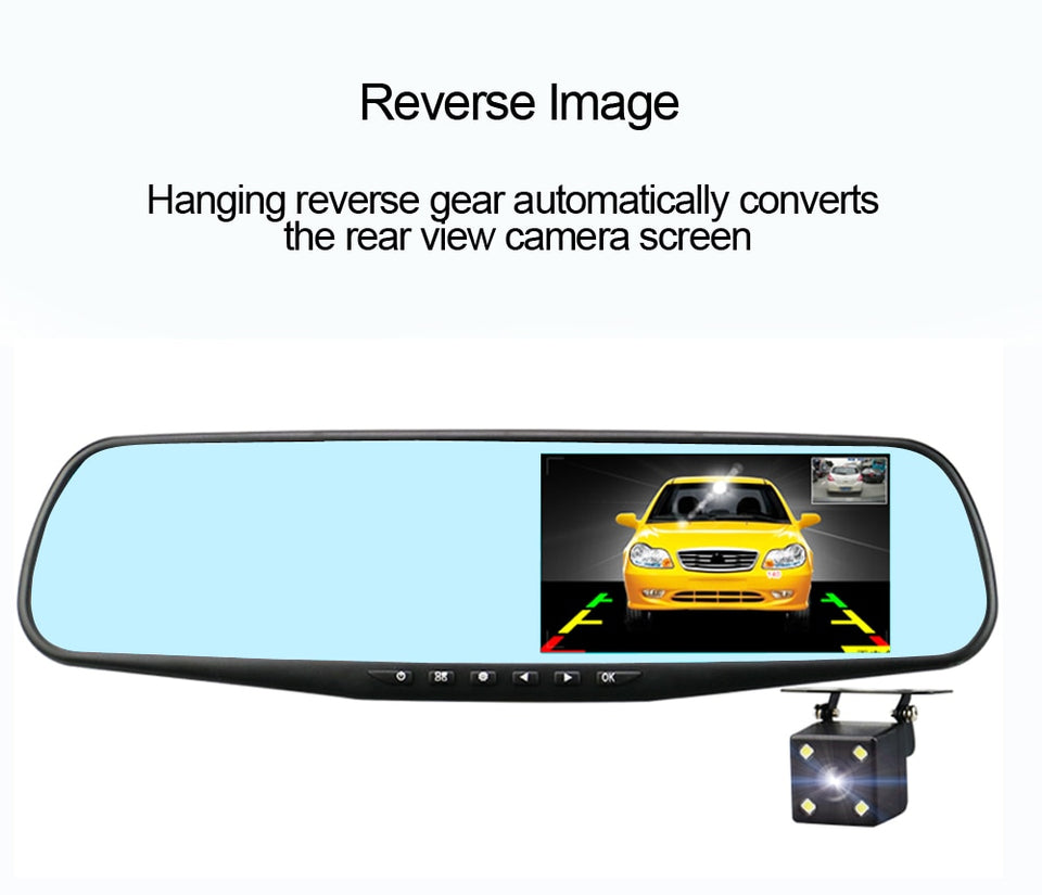 Retrovisor DualCam com Câmera de Ré e Visão Noturna